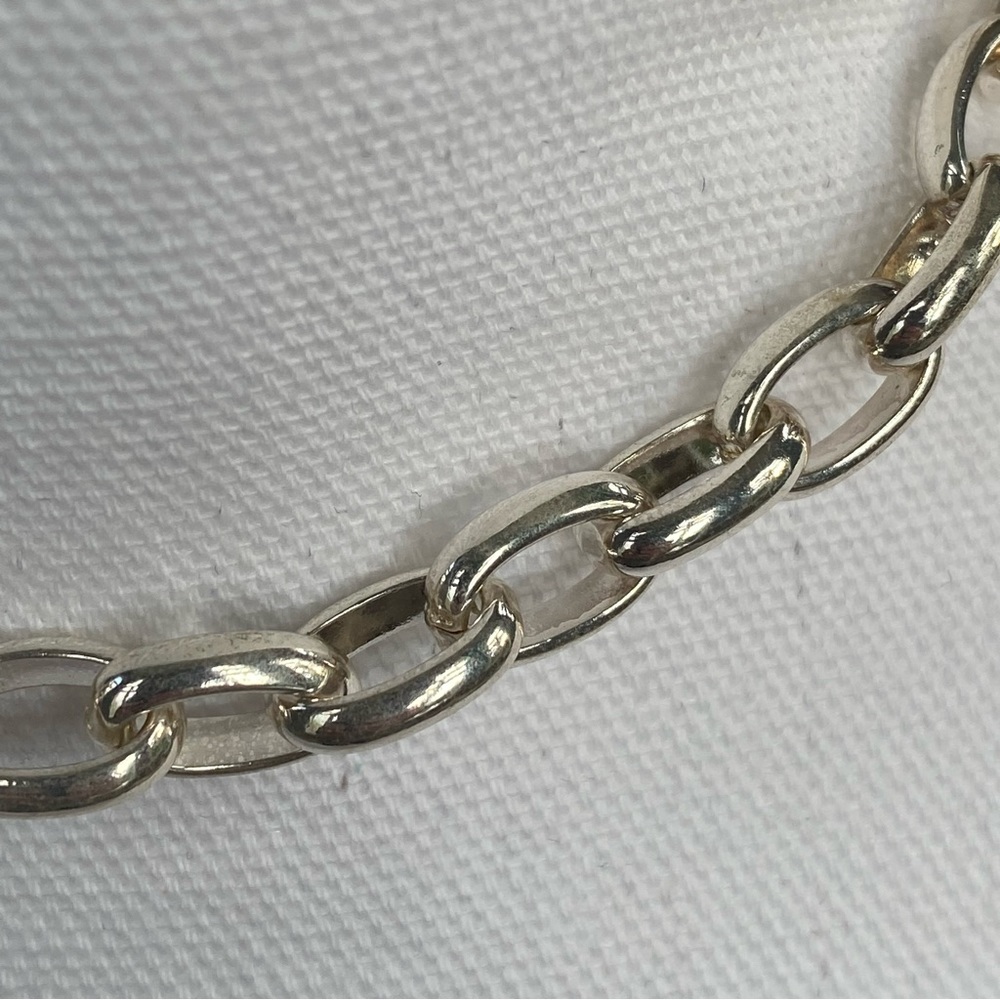 Silver Chain Link Necklace - Picture 9 of 12